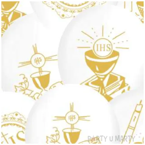 balony komunia swieta zestaw ihs partypal 12 10 szt