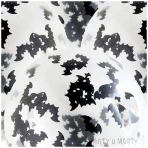 balony konfetti halloween nietoperze transparentny folat 12 4 szt