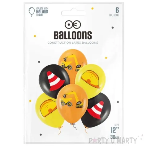 balony koparka i ciezarowka budowa partypal 12 6 szt