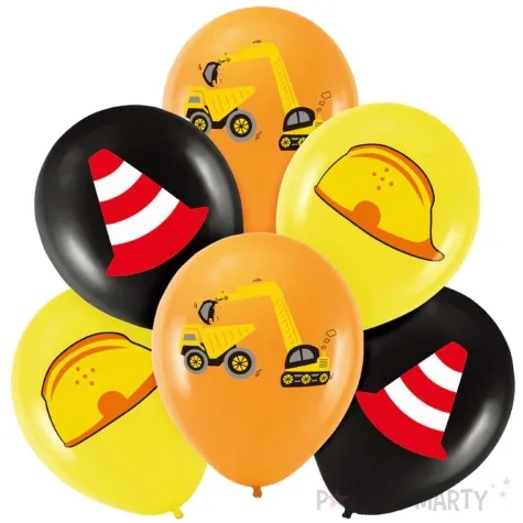 balony koparka i ciezarowka budowa partypal 12 6 szt