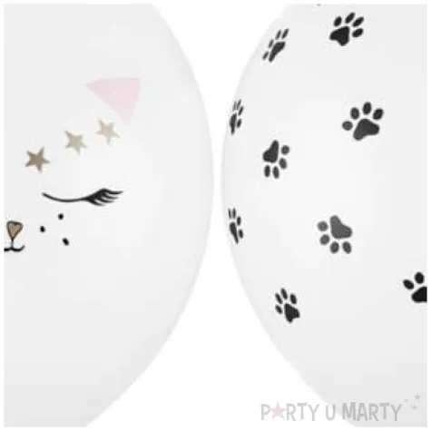 balony kotek pastel bialy partydeco 12 50 szt