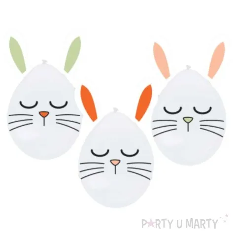 balony kroliczki z uszami diy amscan 12 3 szt