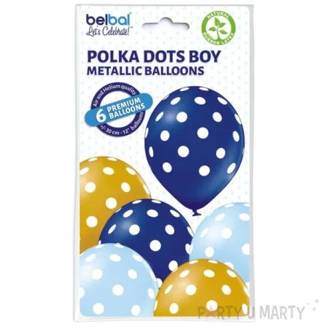 balony kropki pastel mix belbal 12 6 szt