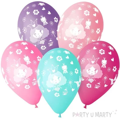 balony ksiezniczka mala pastel mix godan 12 5 szt