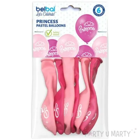balony ksiezniczka pastel mix belbal 10 6 szt