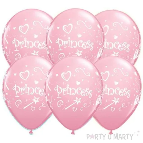 balony ksiezniczka princess rozowy qualatex 11 6 szt