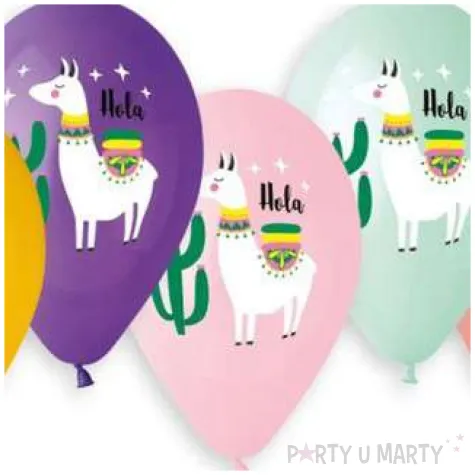 balony lama i kaktusy 13 gemar 5 szt