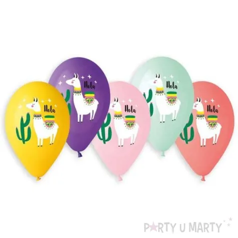 balony lama i kaktusy 13 gemar 5 szt