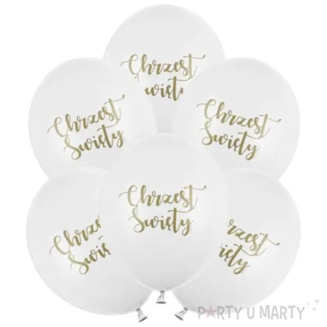 balony lateksowe chrzest swiety partydeco 12 50 szt