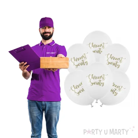 balony lateksowe chrzest swiety partydeco 12 6 szt