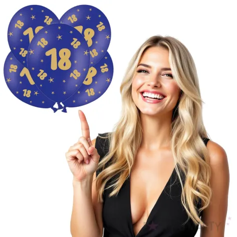 balony lateksowe gold 18 granatowe grabo 12 5 szt