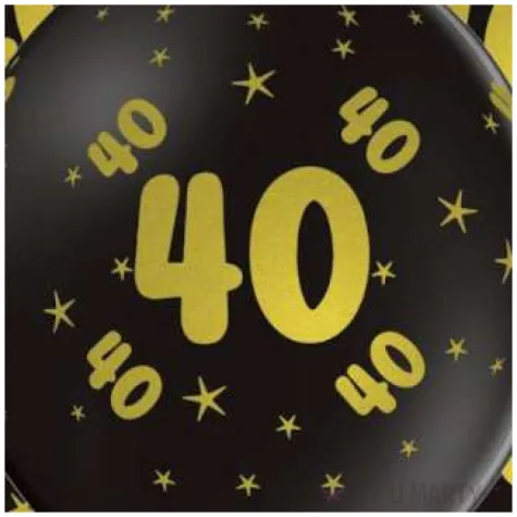 balony lateksowe gold 40 czarne b balloons 12 5 szt