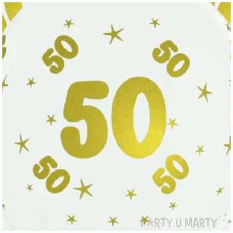 balony lateksowe gold 50 biale b balloons 12 5 szt