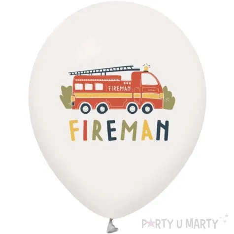 balony lateksowe woz strazacki fireman mix godan 12 5 szt