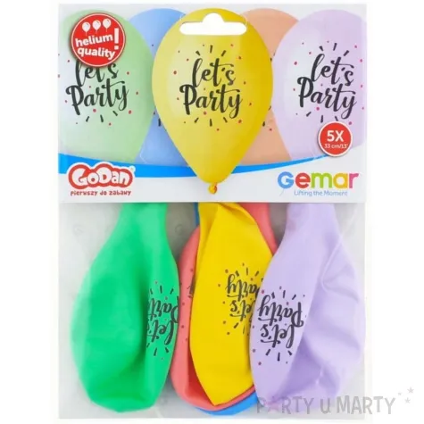 balony lets party 13 gemar 5 szt