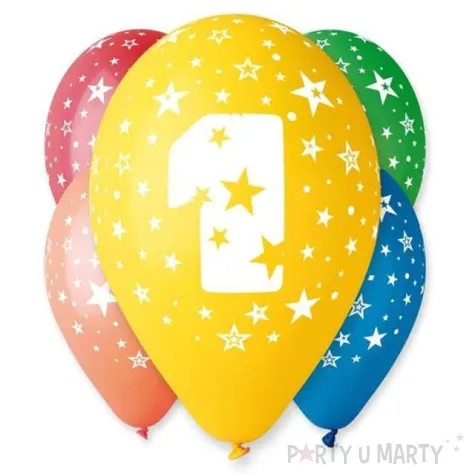 balony liczba 1 pastel mix gemar 12 25 szt