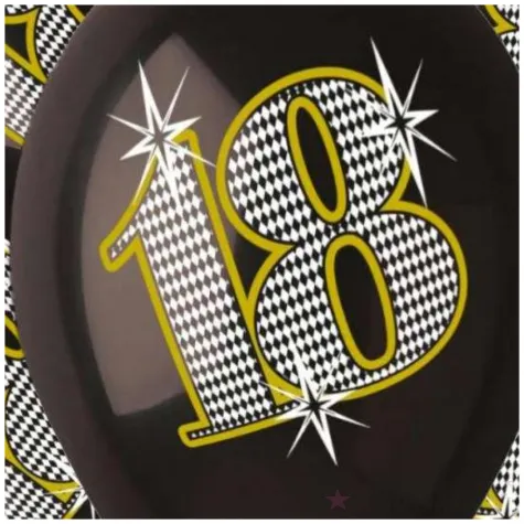 balony liczba 18 czarny gemar 12 5 szt