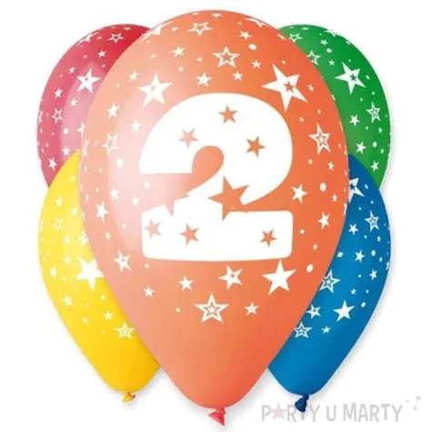 balony liczba 2 pastel mix gemar 12 25 szt