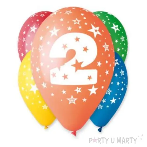 balony liczba 2 pastel mix gemar 12 5 szt