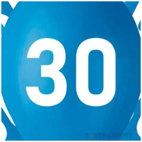 balony liczba 30 niebieski godan 12 5 szt