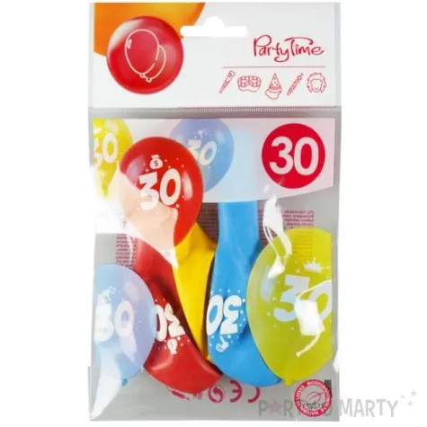 balony liczba 30 w koronie mix arpex 14 3 szt