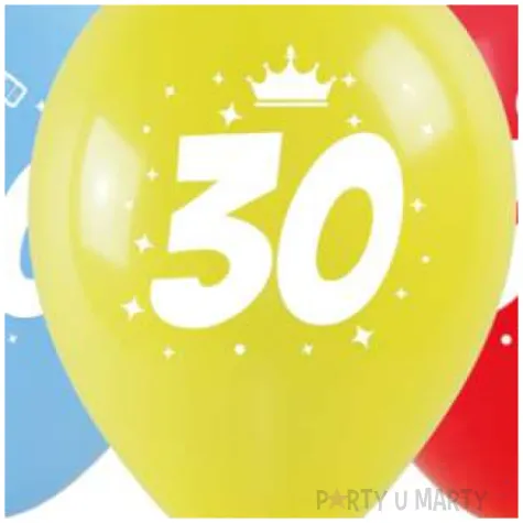 balony liczba 30 w koronie mix arpex 14 3 szt