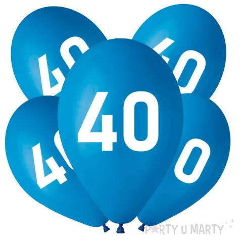 balony liczba 40 niebieski godan 12 5 szt