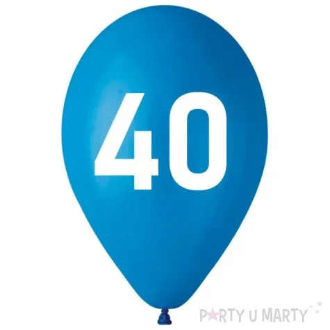 balony liczba 40 niebieski godan 12 5 szt