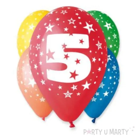 balony liczba 5 pastel mix gemar 12 5 szt