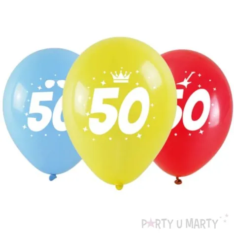 balony liczba 50 w koronie mix arpex 14 3 szt