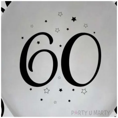 balony liczba 60 srebrny godan 12 5 szt