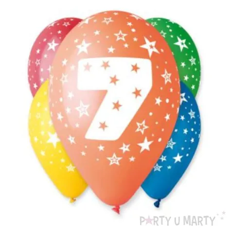 balony liczba 7 pastel mix gemar 12 5 szt