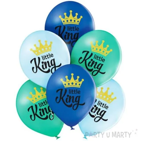 balony little king korona pastel mix belbal 12 6 szt