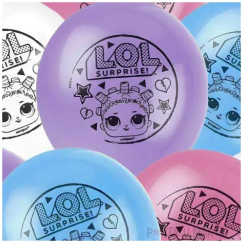 balony lol suprise pastel mix unique 12 8 szt