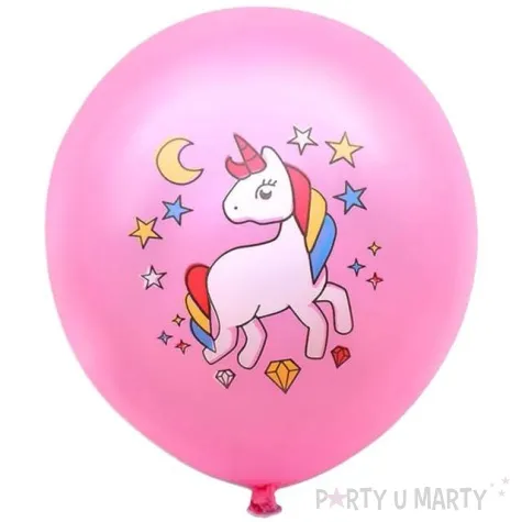 balony magiczny jednorozec rozowy dekoracjepolska 12 5 szt