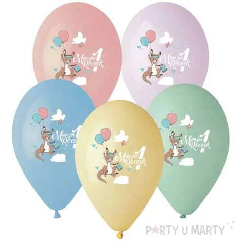 balony mam juz 1 roczek kangur 13 gemar 5 szt