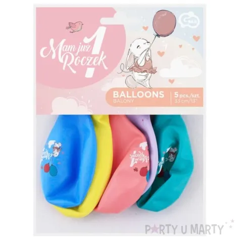 balony mam juz 1 roczek krolik 13 gemar 5 szt