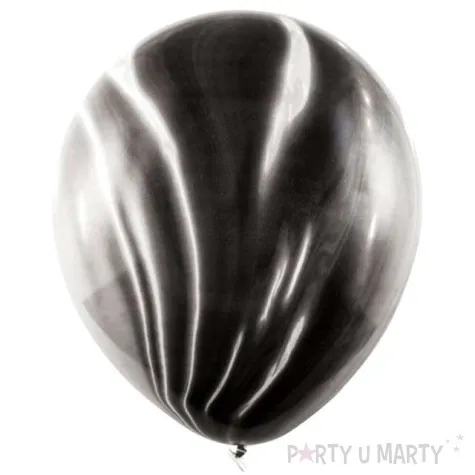 balony marmur czarny partydeco 12 6 szt