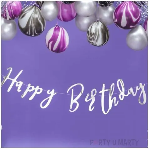 balony marmur fioletowy partydeco 12 6 szt