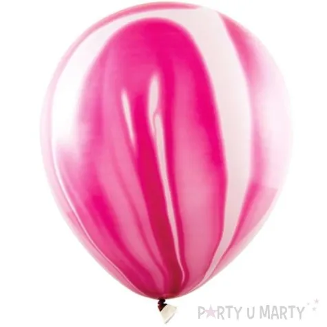 balony marmur rozowy partydeco 12 6 szt