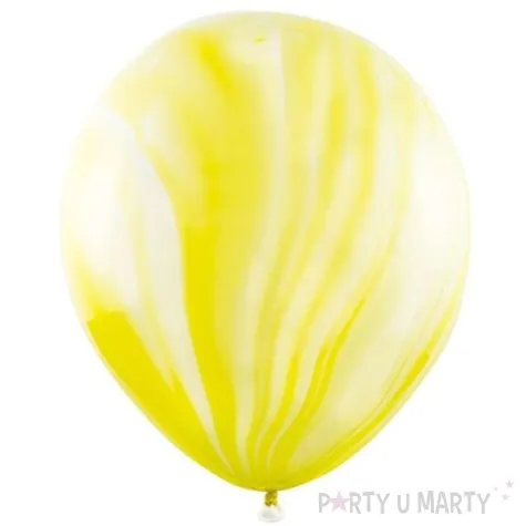 balony marmur zolty partydeco 12 6 szt
