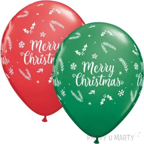 balony merry christmas mix qualatex 11 25 szt