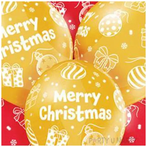 balony merry christmass metalik mix belbal 12 6 szt