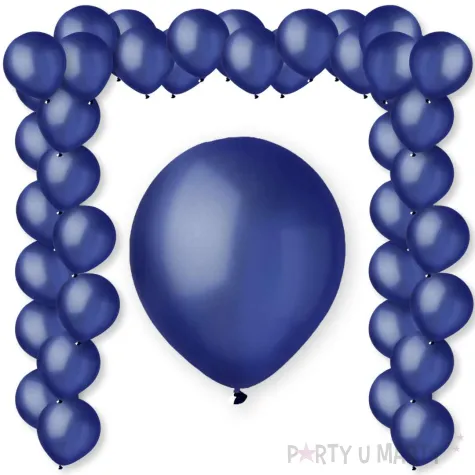 balony metalic midnight blue granatowy metaliczny decomex 11 100 szt