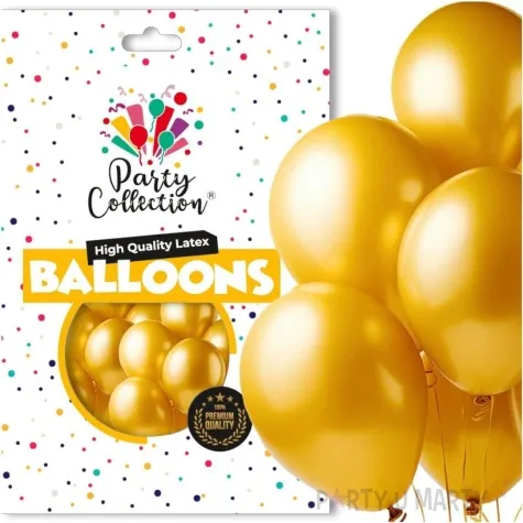 balony metalik zloty partycollection 12 50 szt