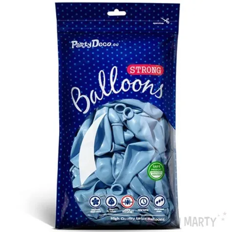 balony metallic blekitne 9 strong 50 szt
