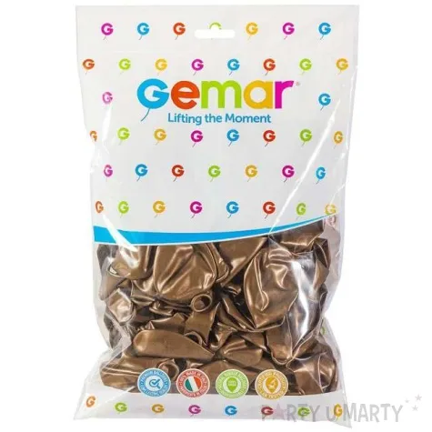 balony metallic brazowe gemar 12 100 szt