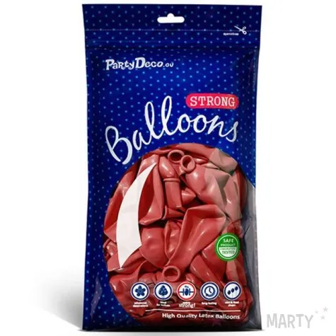 balony metallic czerwone 12 strong 10 szt