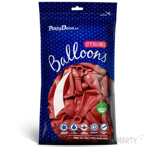 balony metallic czerwone 9 strong 50 szt