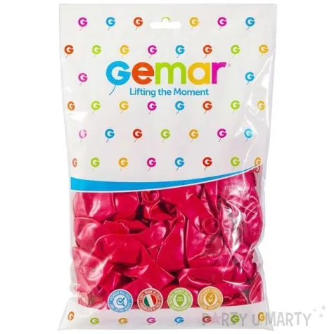 balony metallic czerwone gemar 12 100 szt